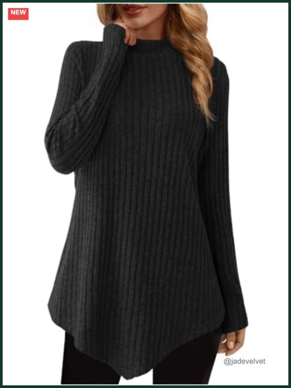 Women's Tunic Sweater Long Sleeve Mock Turtleneck Top Fall